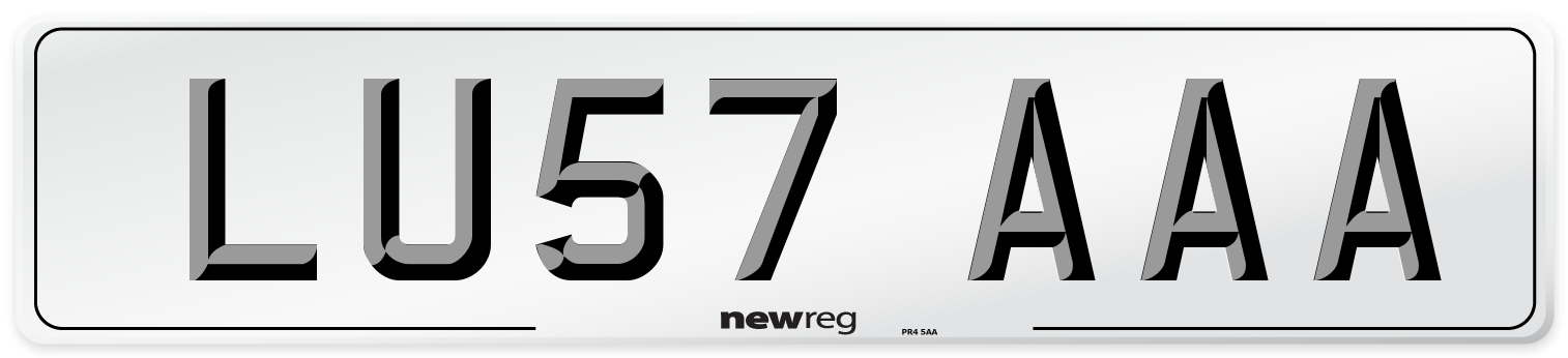 LU57 AAA Number Plate from New Reg